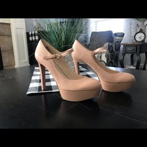 Nine West Nude High Heel Maryjane Pumps